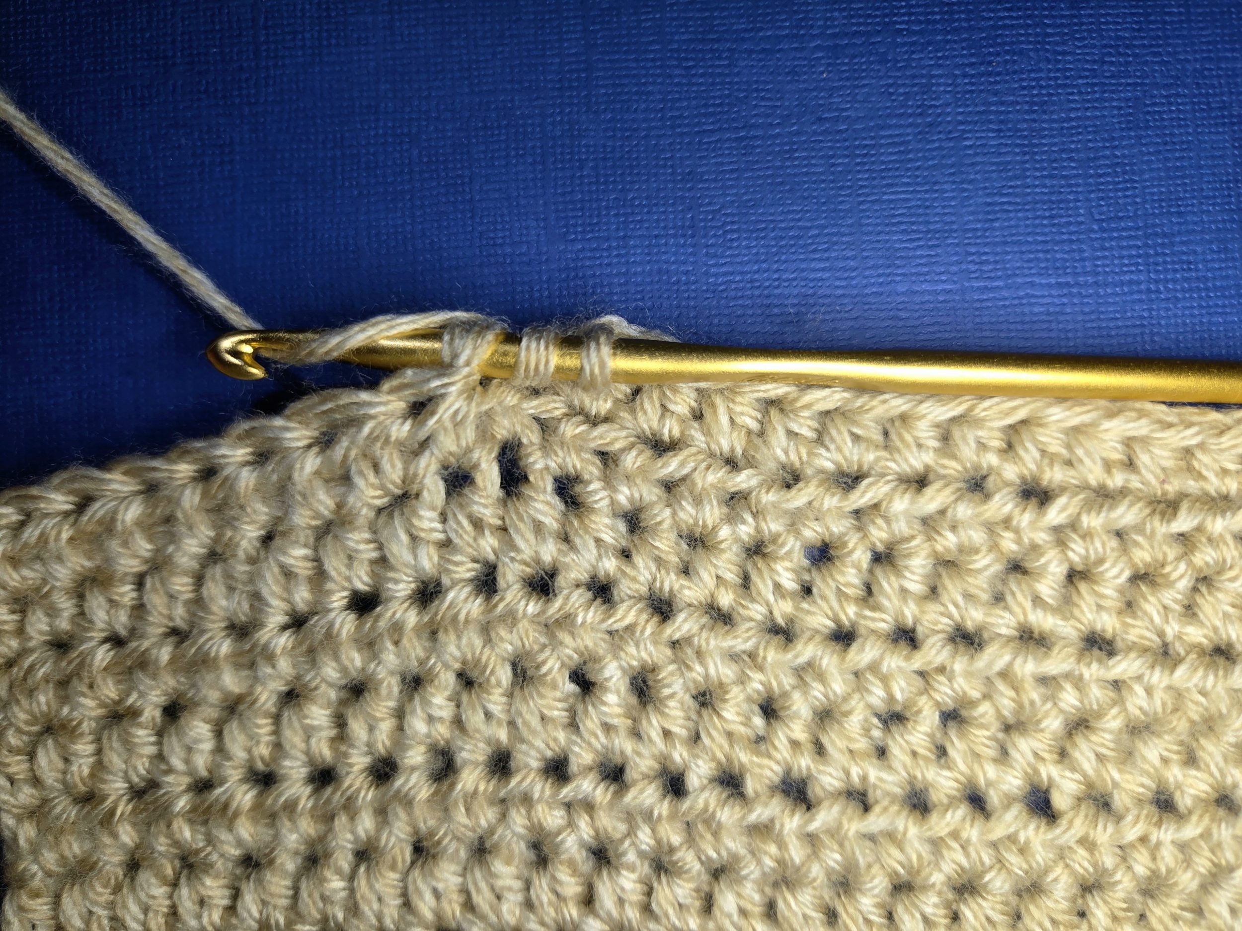 half double crochet calming stitch insert stitch yarn over