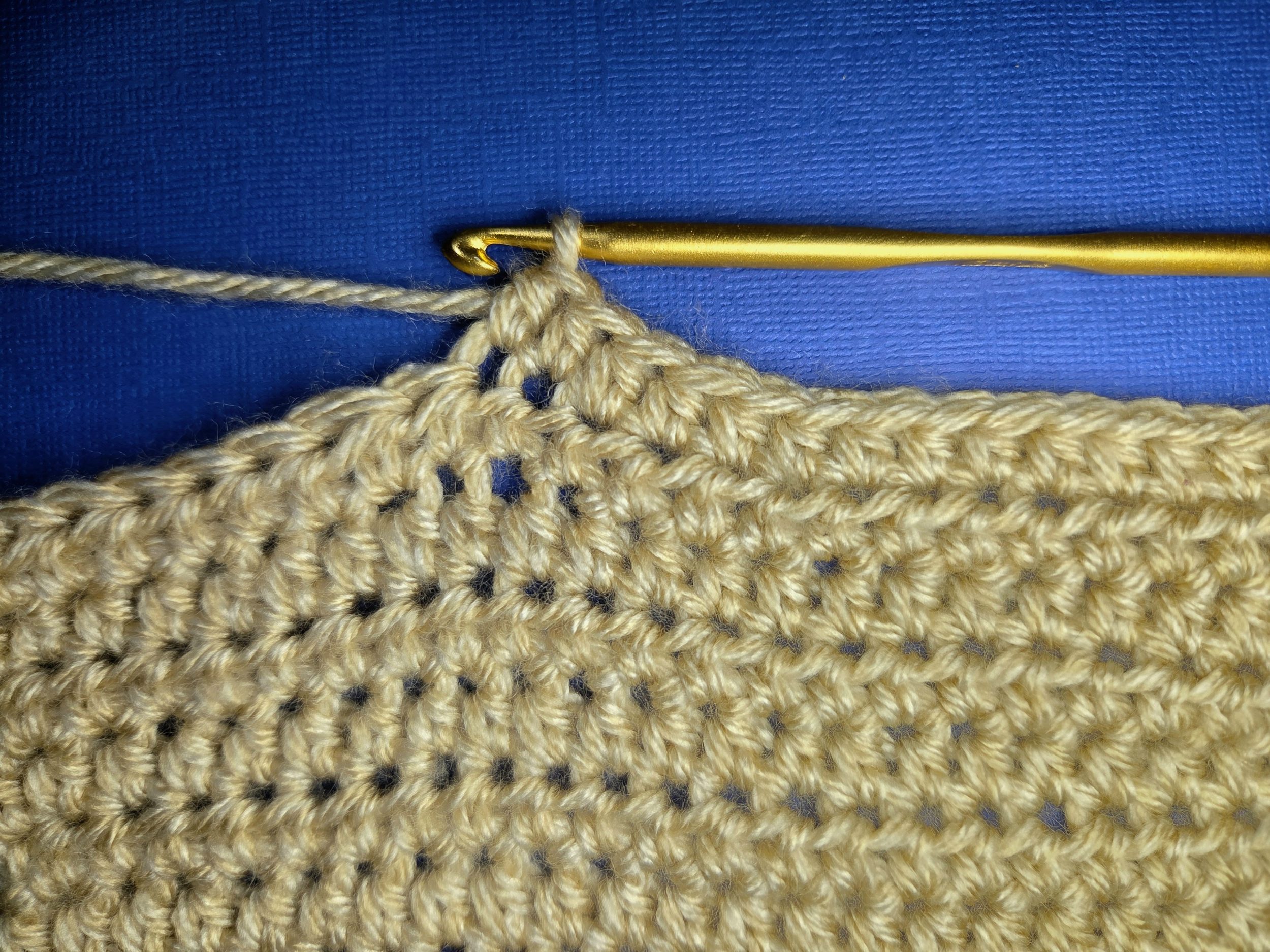 half double crochet calming stitch complete stitch pull through